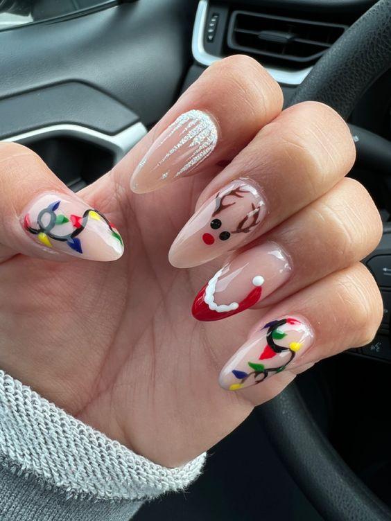 σχέδια-με-τον-Άγιο Βασίλη-στο-μανικιούρ-τάσεις-Χριστούγεννα 2022-2023-