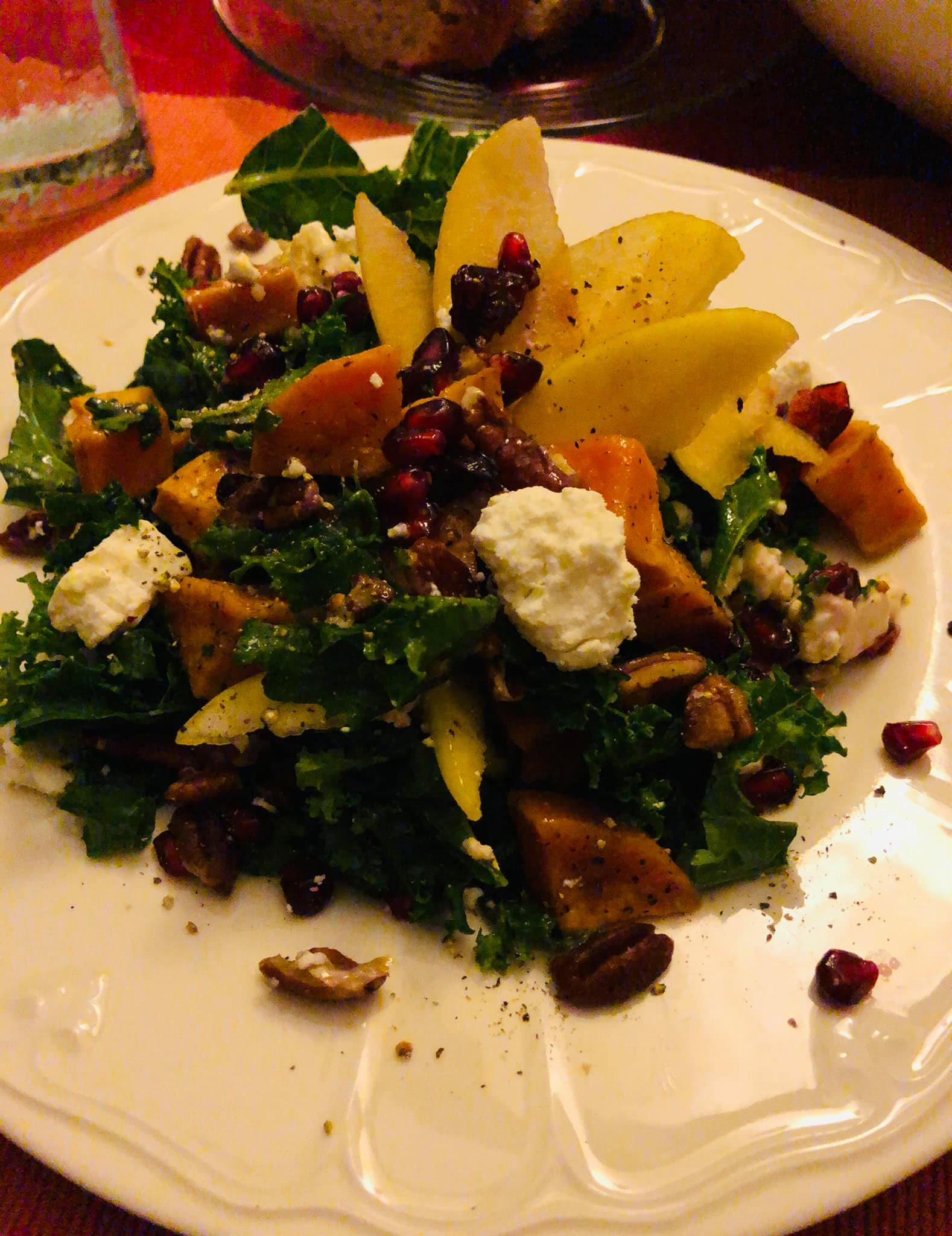 χριστουγεννιάτικη σαλάτα-με-γλυκοπατάτες-συνταγή-