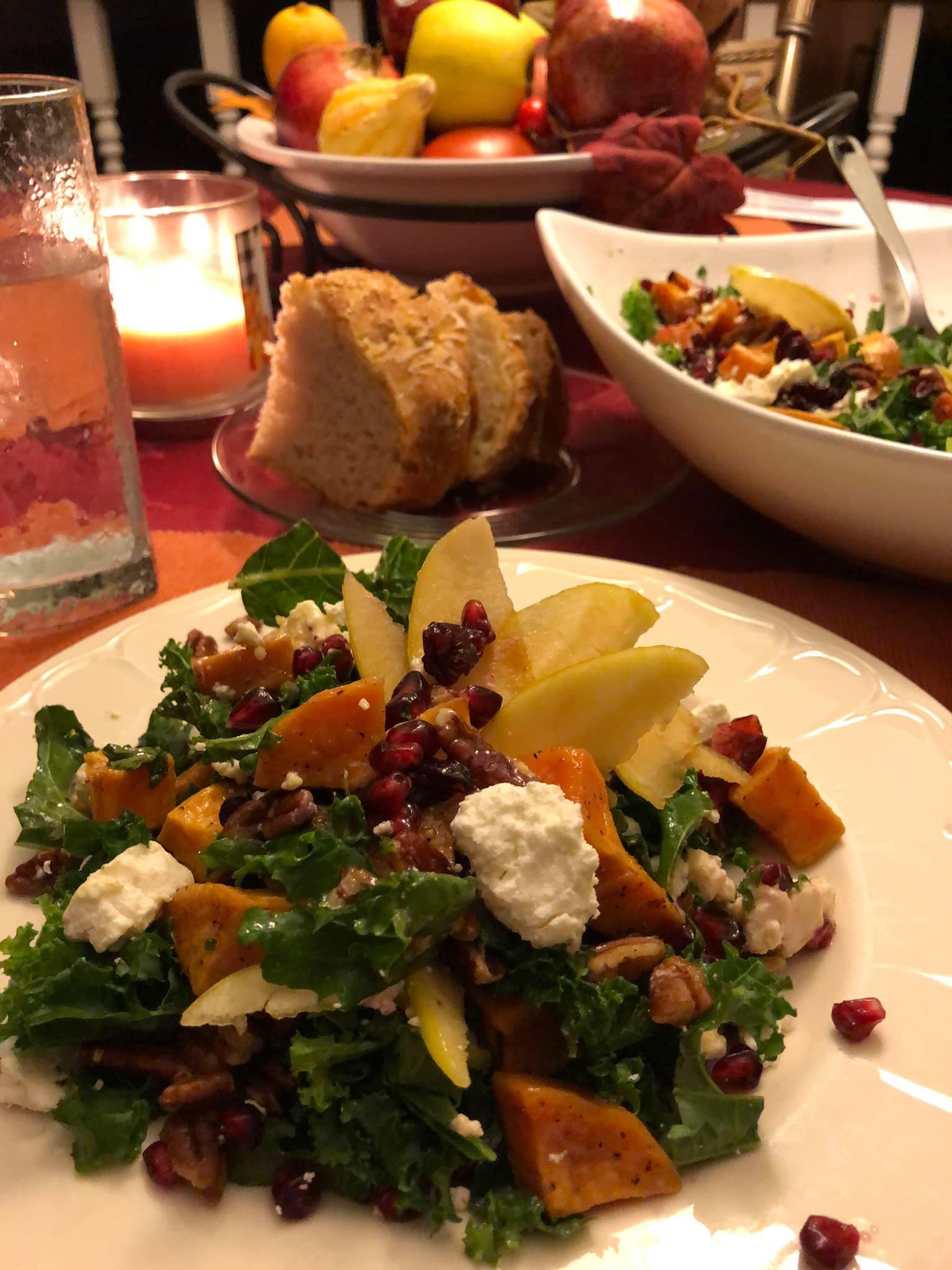 χριστουγεννιάτικη σαλάτα-με-γλυκοπατάτες-συνταγή-