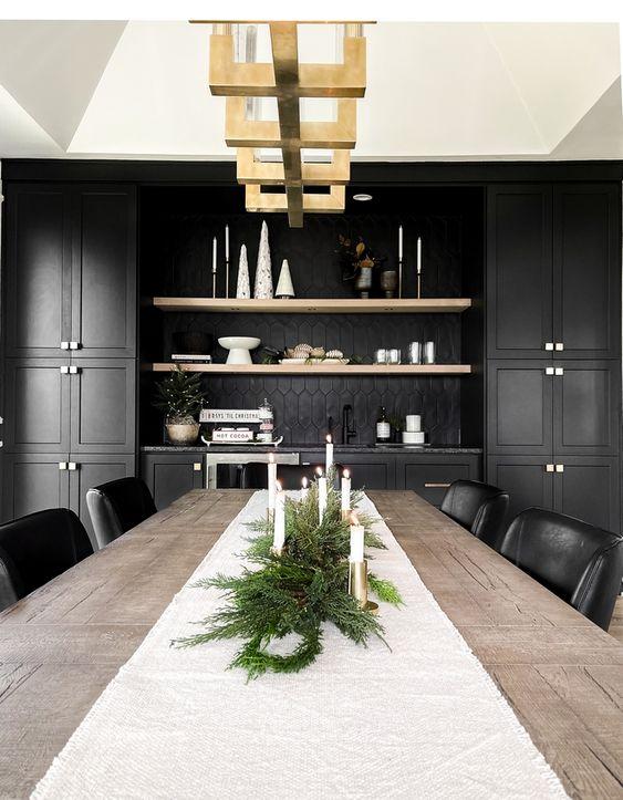 χριστουγεννιάτικη-διακόσμηση-στην-τραπεζαρία-με-φυσικά υλικά-ιδέες-