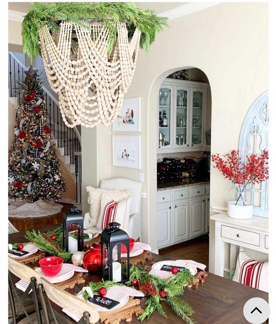 ιδέες-για-χριστουγεννιάτικη-διακόσμηση-στην-τραπεζαρία-και-στον-μπουφέ-Χριστούγεννα 2022-