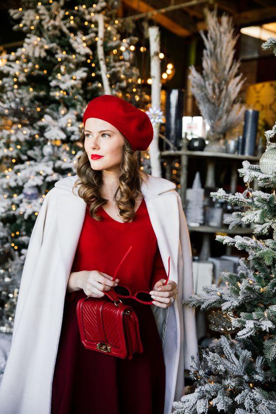 ιδέες-για-χριστουγεννιάτικο ντύσιμο-με-φούστα-Χριστούγεννα 2022-