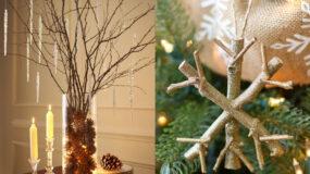 χριστουγεννιάτικη διακόσμηση-με-ξερά κλαδιά-ιδέες-Χριστούγεννα 2022-