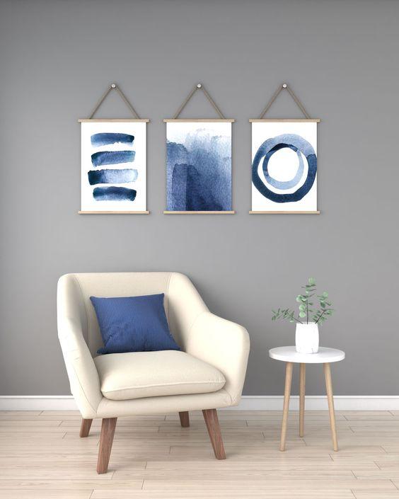 γκρι-χρώμα-με-γαλάζιο-στους-τοίχους-τάσεις 2022-2023-ιδέες-