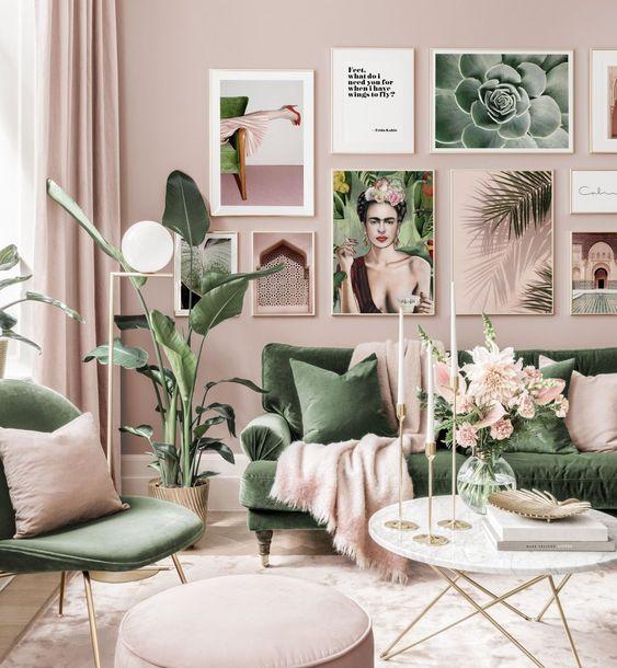 απαλό ροζ-χρώμα-στους-τοίχους-τάσεις 2022-2023-ιδέες-