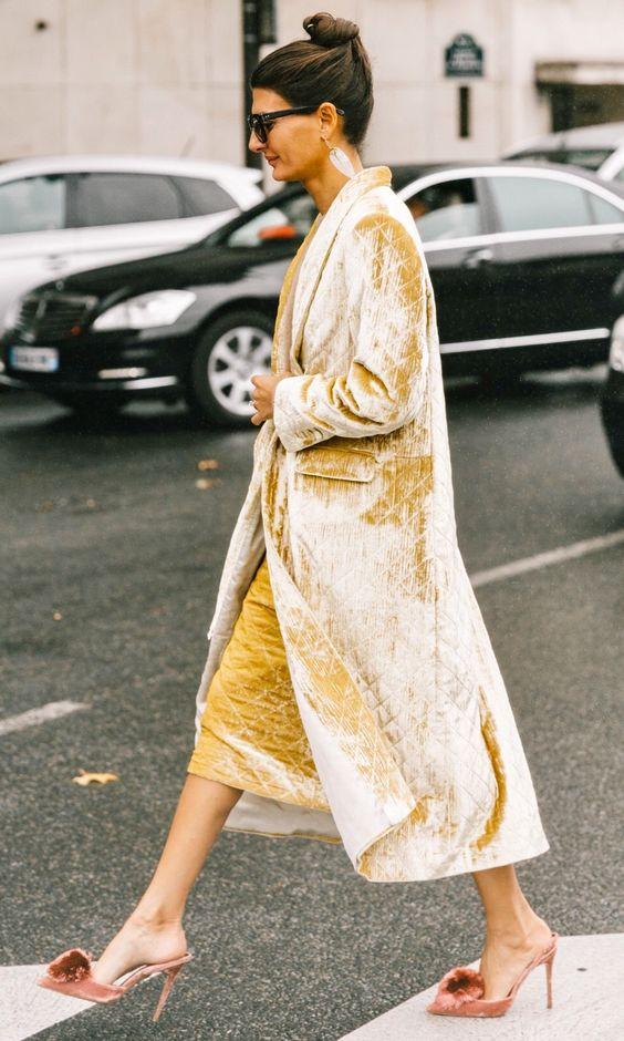 κίτρινο-γούνινο πανωφόρι-με-γκλίτερ-ιδέες-