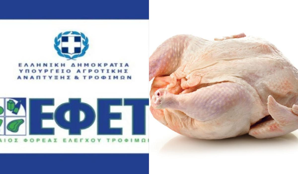 Ο ΕΦΕΤ ανακαλεί γνωστό κοτόπουλο