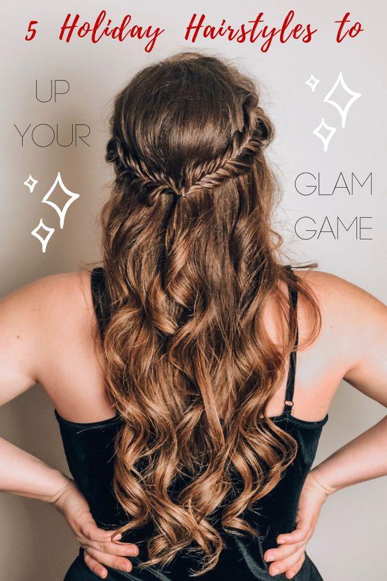 ιδέες-για-χριστουγεννιάτικα χτενίσματα-με-μπούκλες-