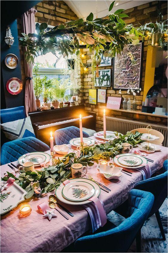 φυσικά υλικά-στο-χριστουγεννιάτικο ρεβεγιόν-ιδέες-