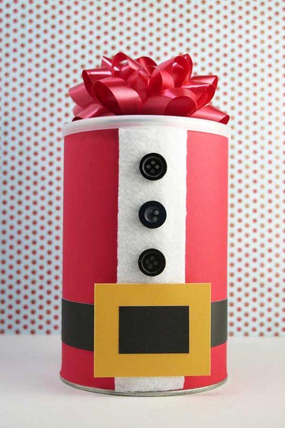 χριστουγεννιάτικη κατασκευή-από-κονσερβοκούτια-ιδέες-