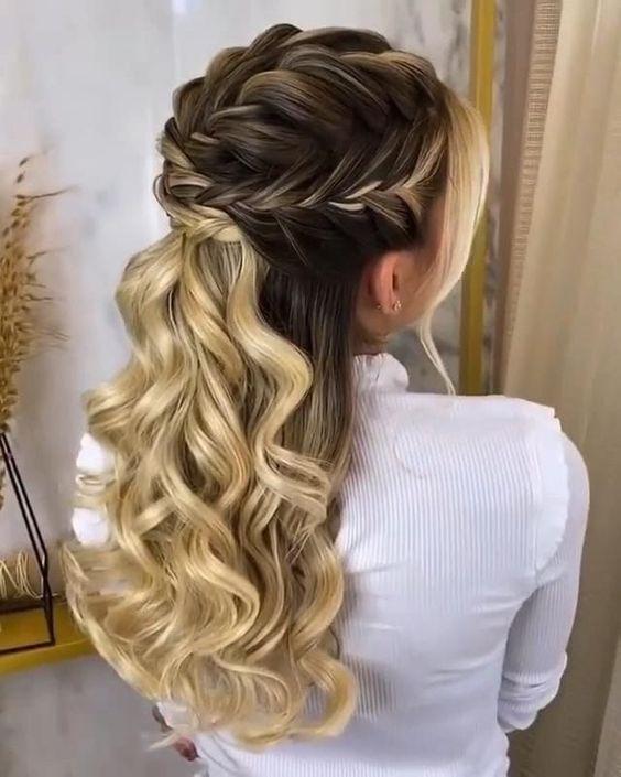 μπούκλες-με-γαλλικές πλεξούδες-ιδέες- μπούκλες-με-γαλλικές πλεξούδες-ιδέες-