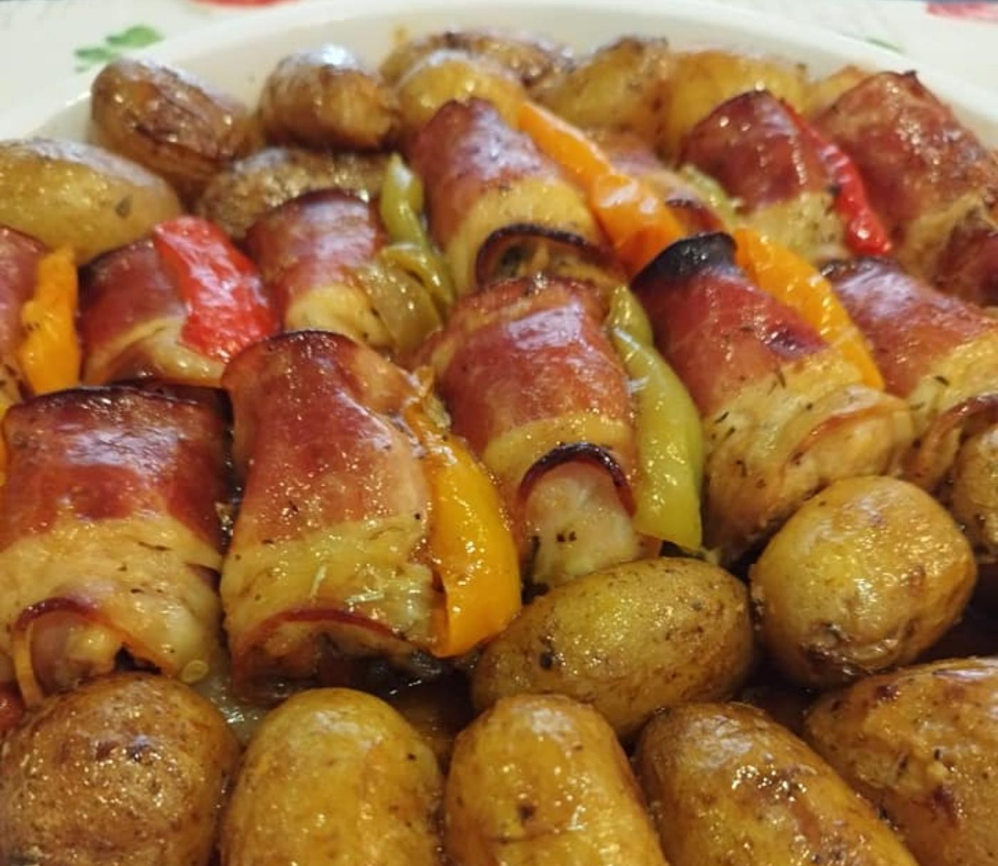 Ορεκτικό για τα Χριστούγεννα: Ρολάκια κοτόπουλο γεμιστά