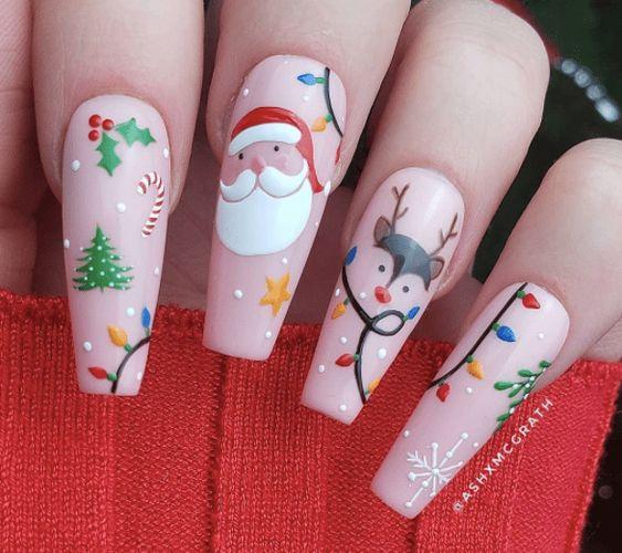 χριστουγεννιάτικα-νύχία-με-3d-σχέδια-ιδέες-