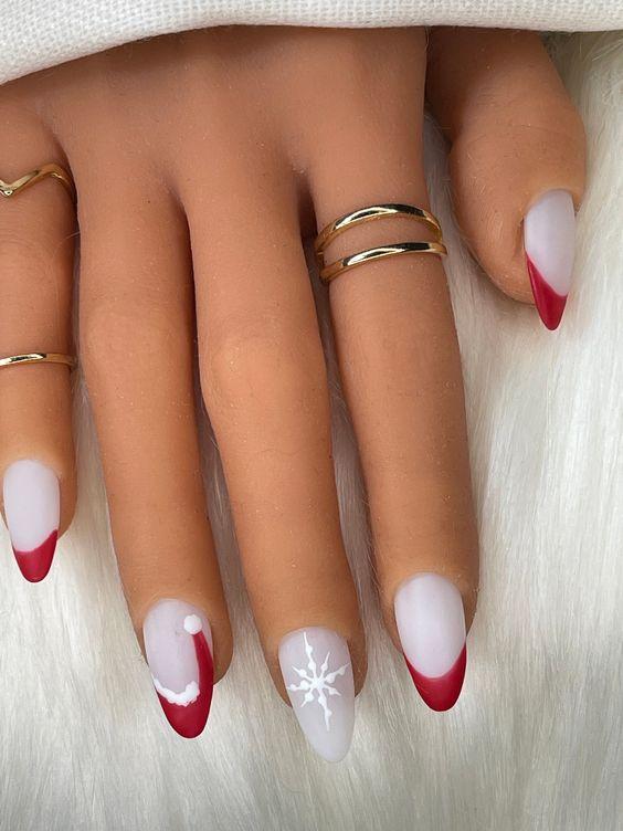 ιδέες-για-χριστουγεννιάτικα νύχια-με-τον-Άγιο Βασίλη-στο-ρεβεγιόν-