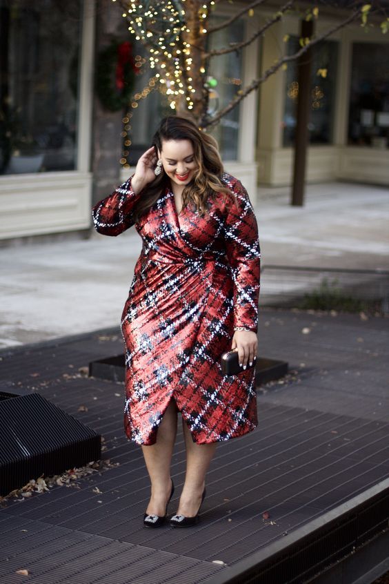 καρό-plus size φόρεμα-ιδέες- καρό-plus size φόρεμα-ιδέες-