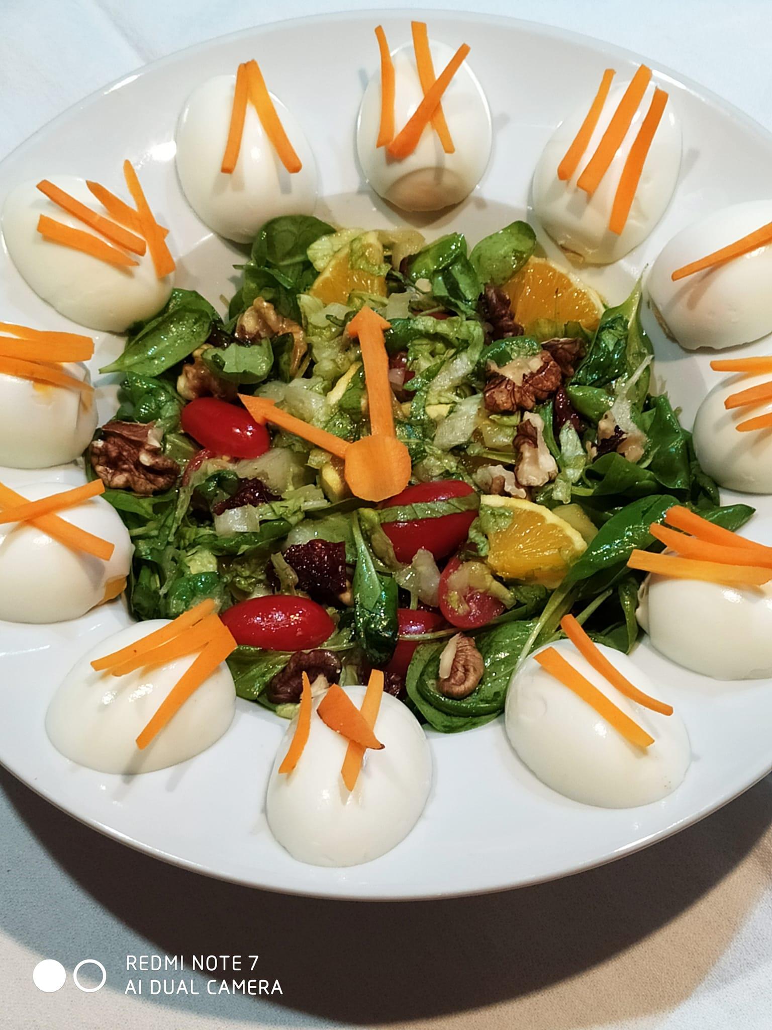 Πρωτοχρονιάτικη-σαλάτα ρολόι-συνταγή-