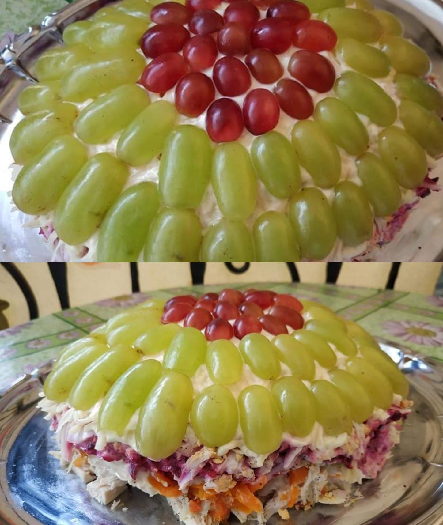 Γιορτινή σαλάτα με σταφύλια