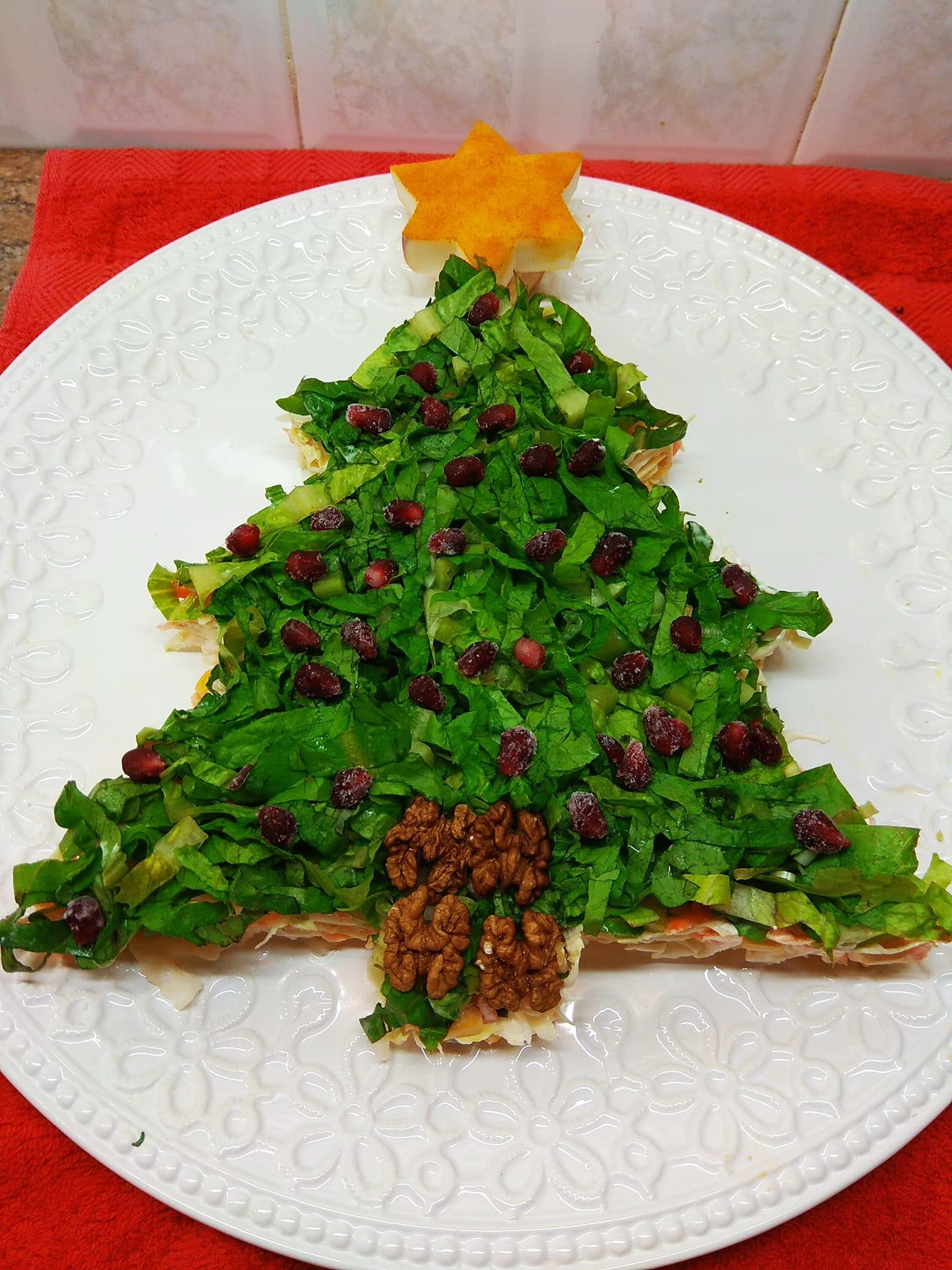 σαλάτα-για-την-Πρωτοχρονιά-χριστουγεννιάτικο δέντρο-συνταγή-