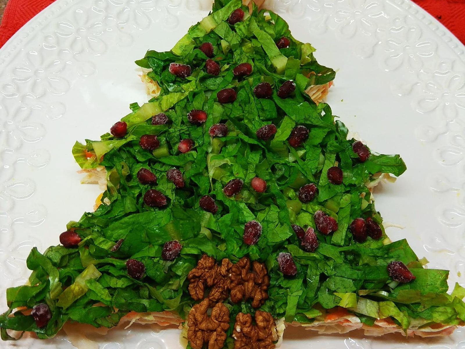 σαλάτα-για-την-Πρωτοχρονιά-χριστουγεννιάτικο δέντρο-συνταγή-
