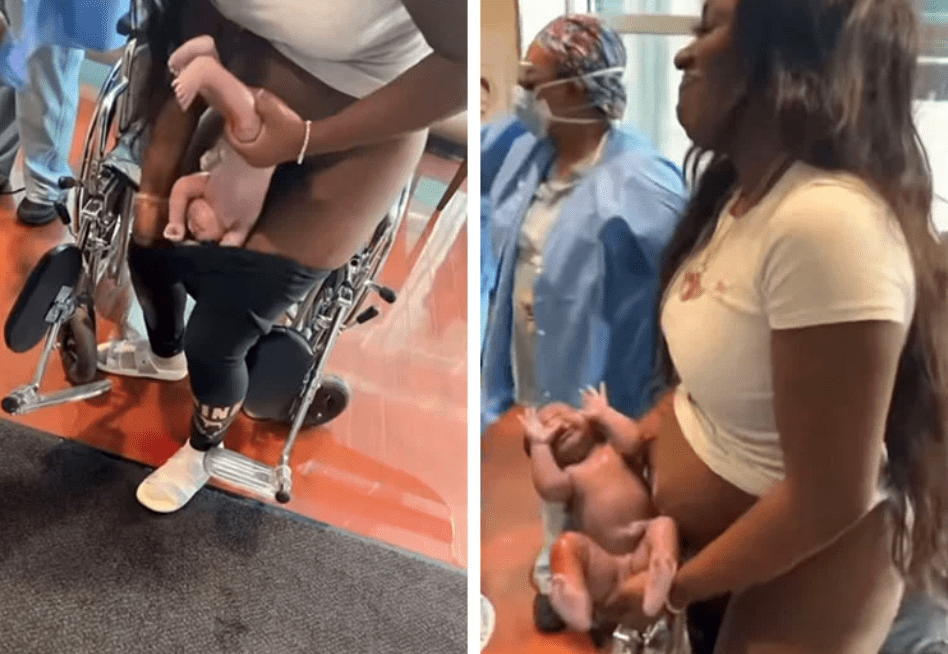 μαμά-γέννησε-μόνη της-στο-μαιευτήριο-όρθια-