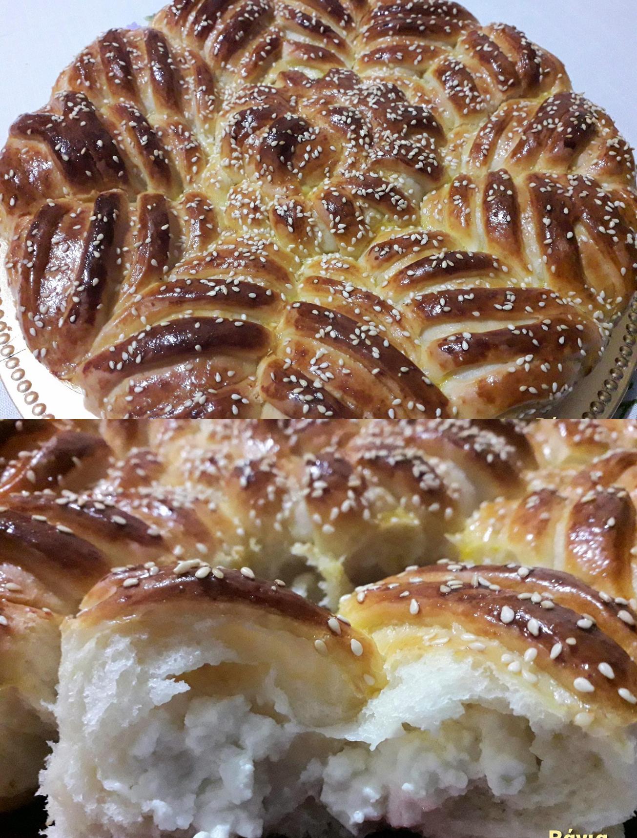 Αφράτο τυρόψωμο για κολατσιό στο σχολείο