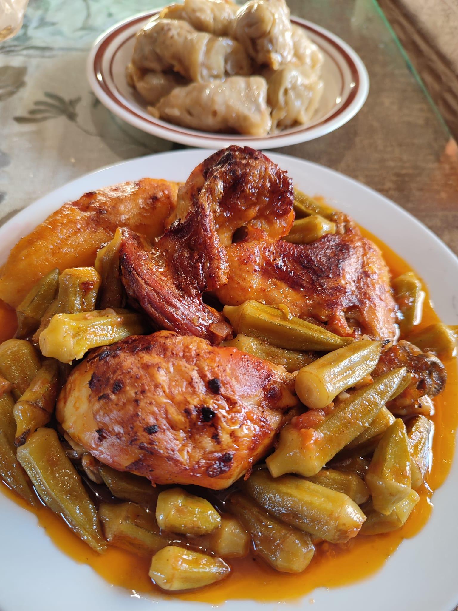 Κοτόπουλο-με μπάμιες-συνταγή-