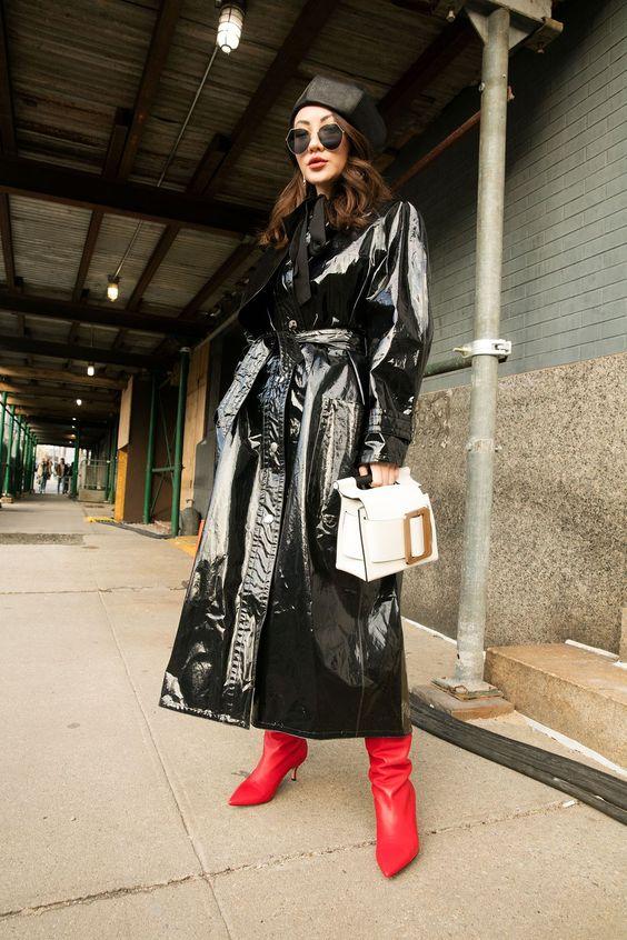 μαύρη-vinyl-καπαρντίνα-ιδέες-