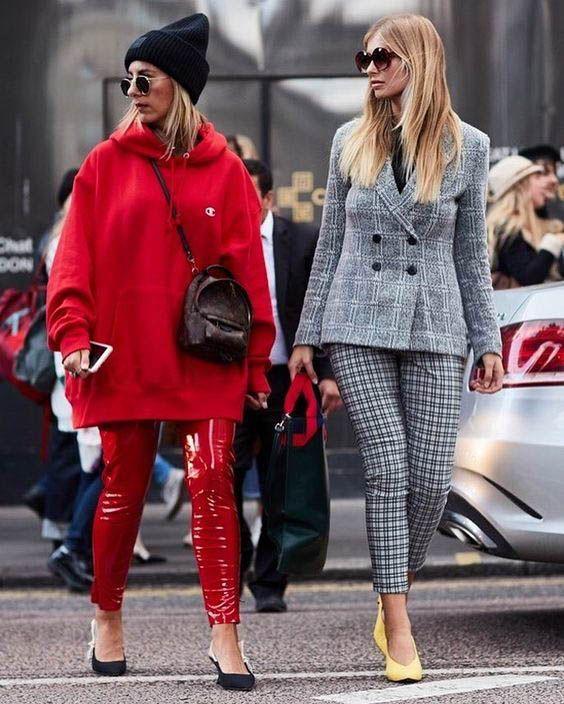 κόκκινο-vinyl κολάν-με-φούτερ-και-σκούφο-ιδέες-