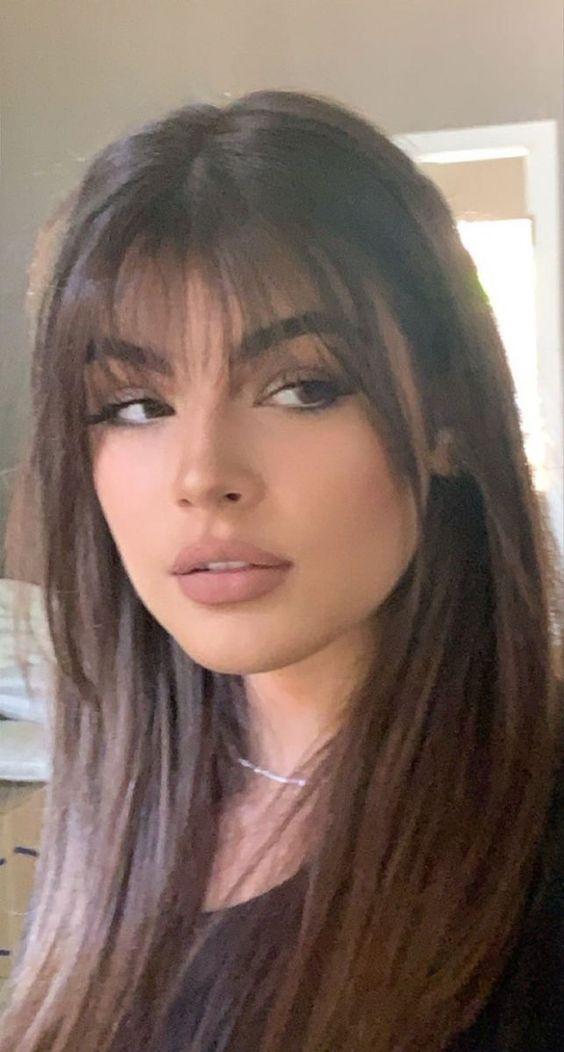 μακριές αφέλειες-σε-μακριά-μαλλιά-ιδέες-