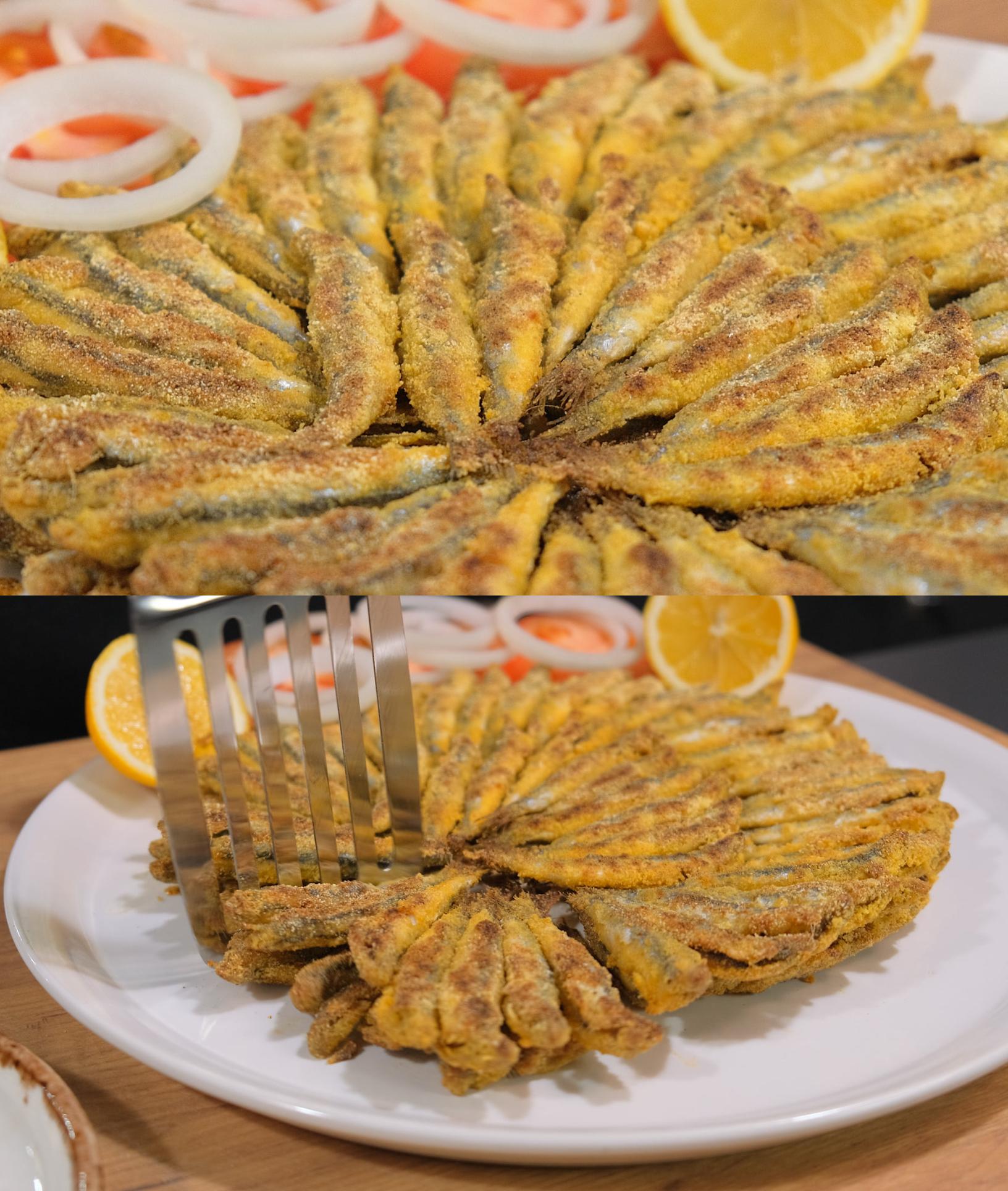 Γαύρος στο τηγάνι χωρίς πολλά λάδια