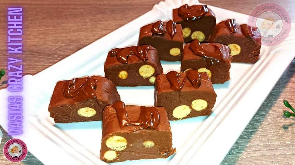 σοκολατένια-παστάκια-με-3 υλικά-συνταγή-