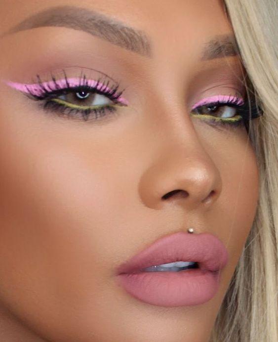 neon eye liner-ιδέες-για-μακιγιάζ-