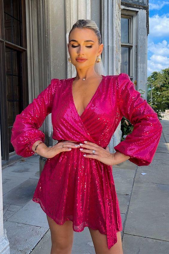 μίνι-ροζ-φόρεμα-με-γκλίτερ-ιδέες-