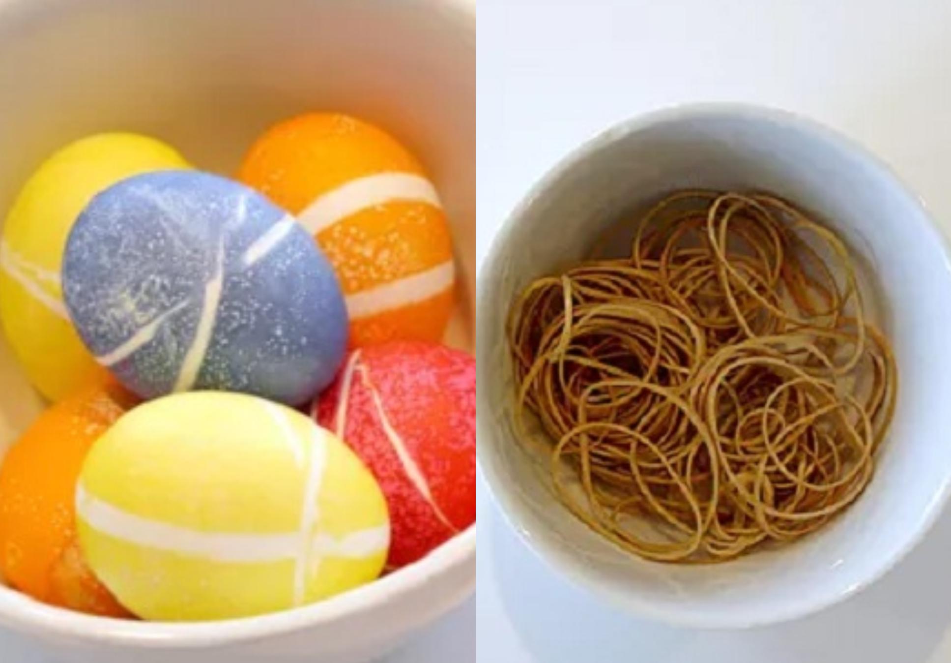 Πάσχα 2023: Πως να βάψετε πασχαλινά αυγά χρησιμοποιώντας λαστιχάκια