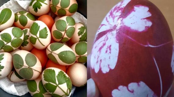Πάσχα 2023: Βάψτε τα Πασχαλινά αυγά με φύλλα και καλσόν