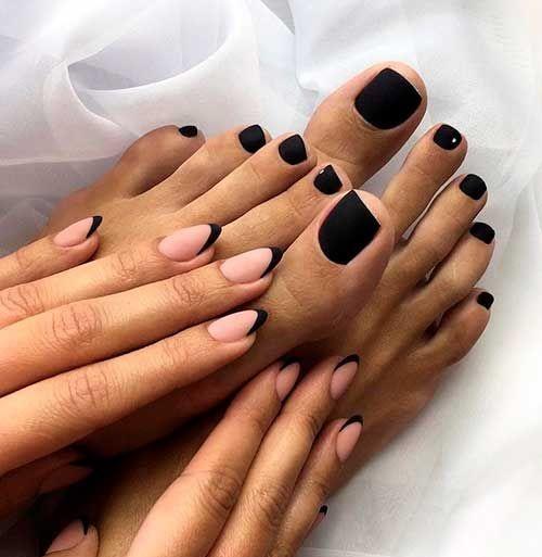 μαύρο ματ-πεντικιούρ-ιδέες-