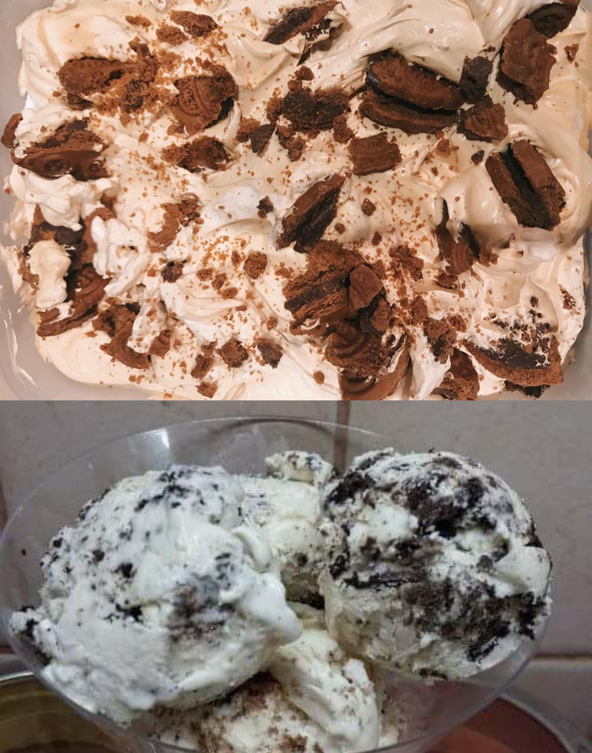 Παρφέ παγωτο με μερέντα και γεμιστά μπισκότα