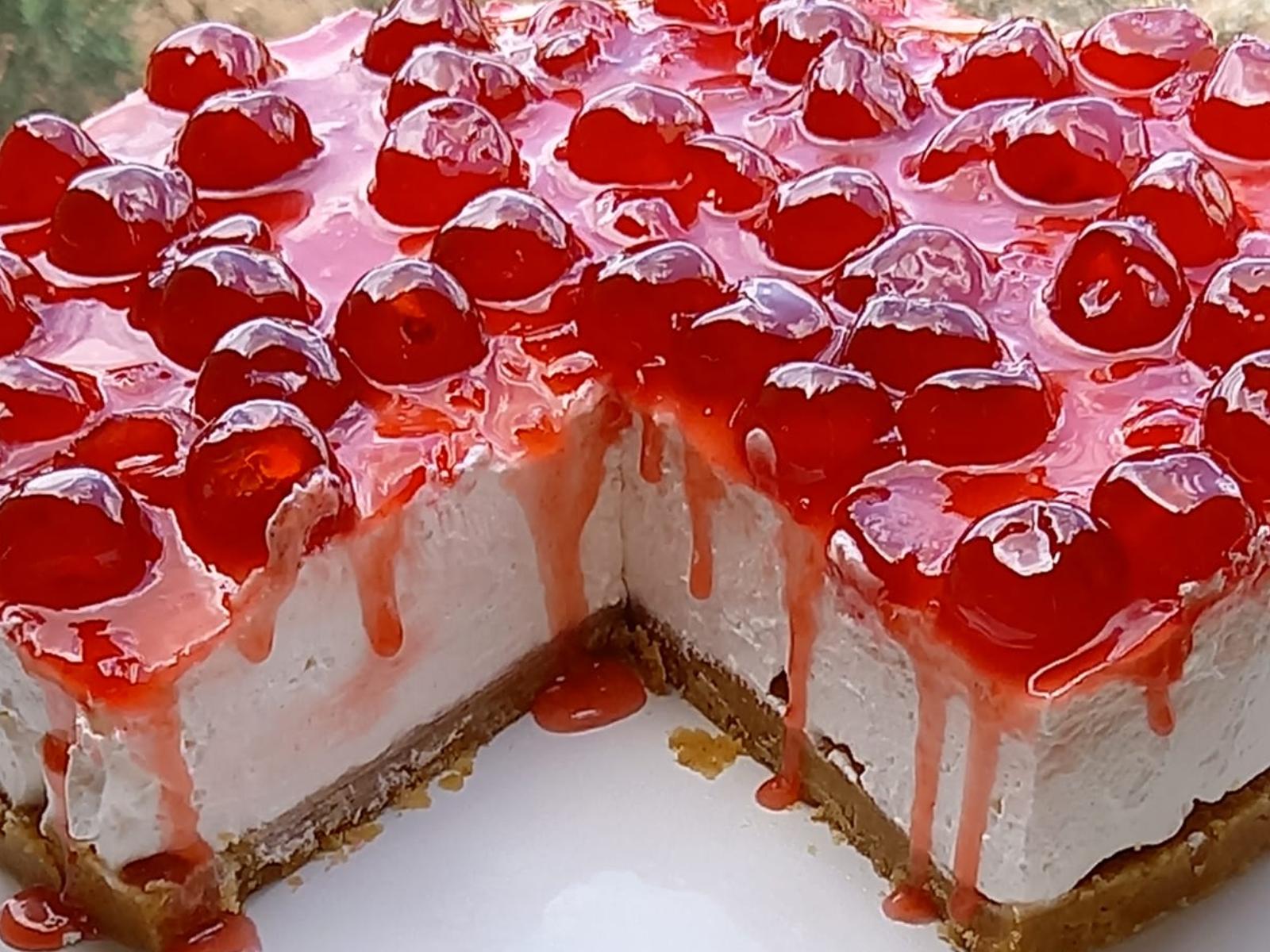 Cheesecake-κεράσι-συνταγή-