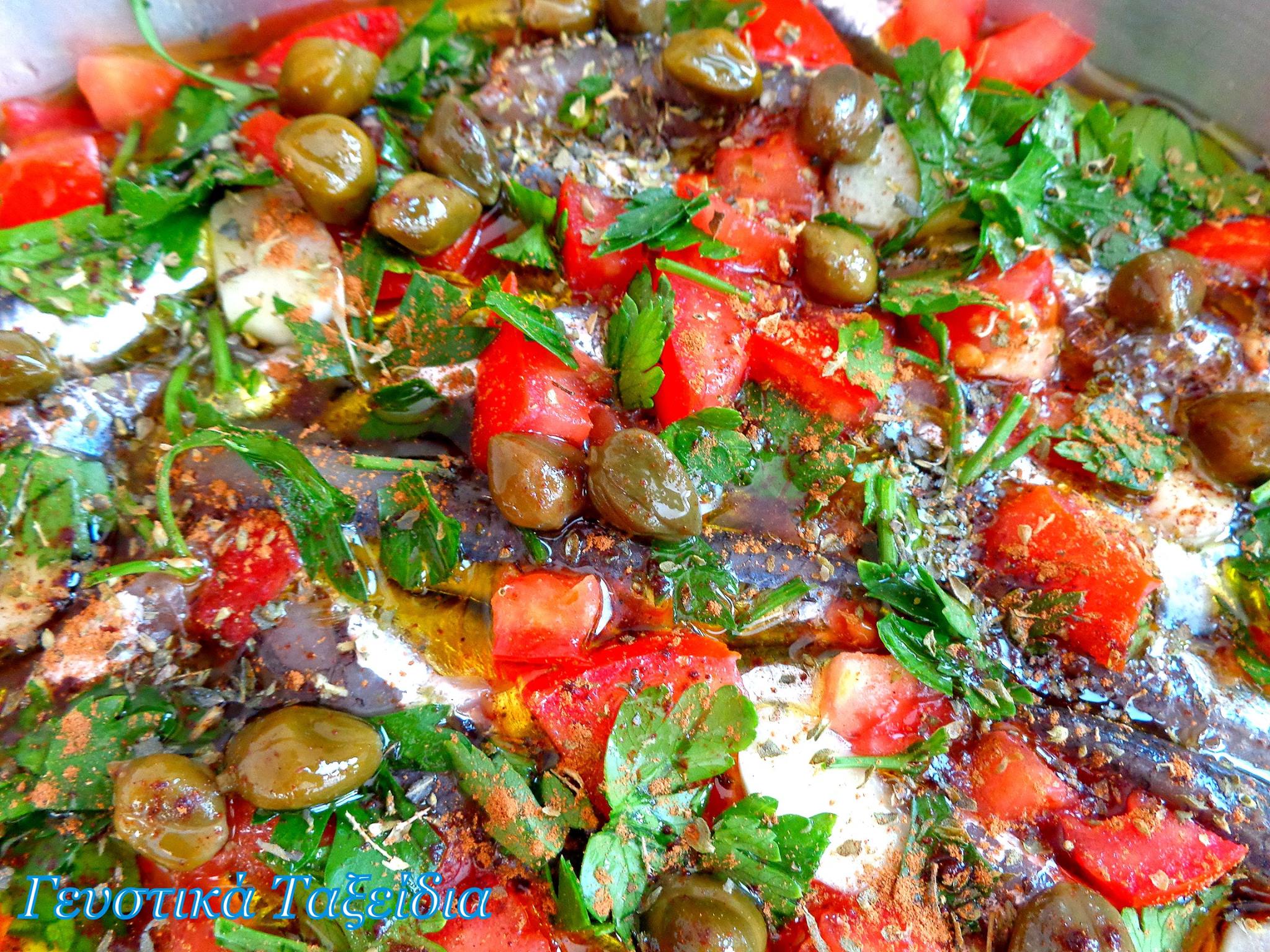 γαύρος-φούρνου-με-κάπαρη-συνταγή-