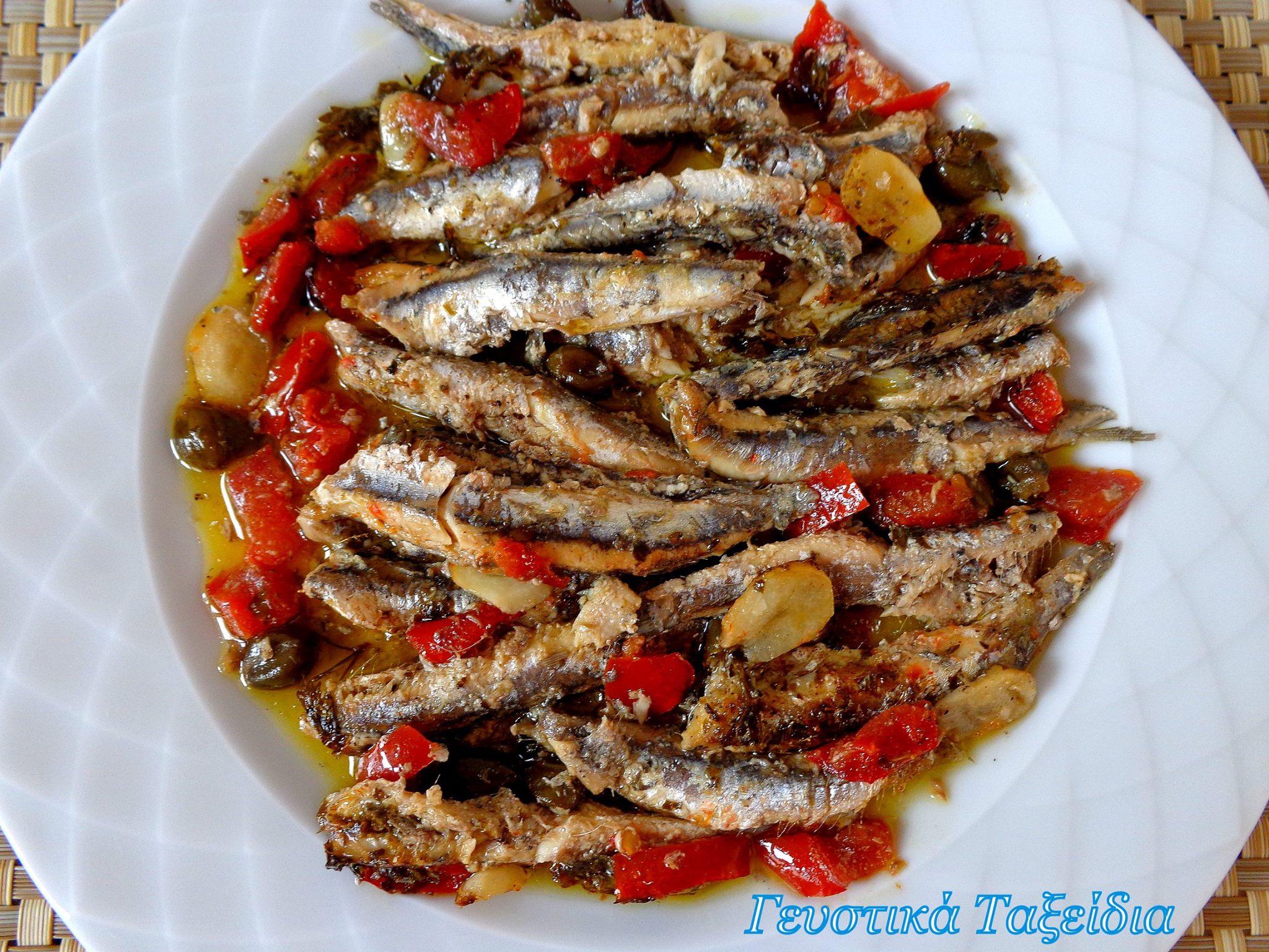 γαύρος-φούρνου-με-κάπαρη-συνταγή-