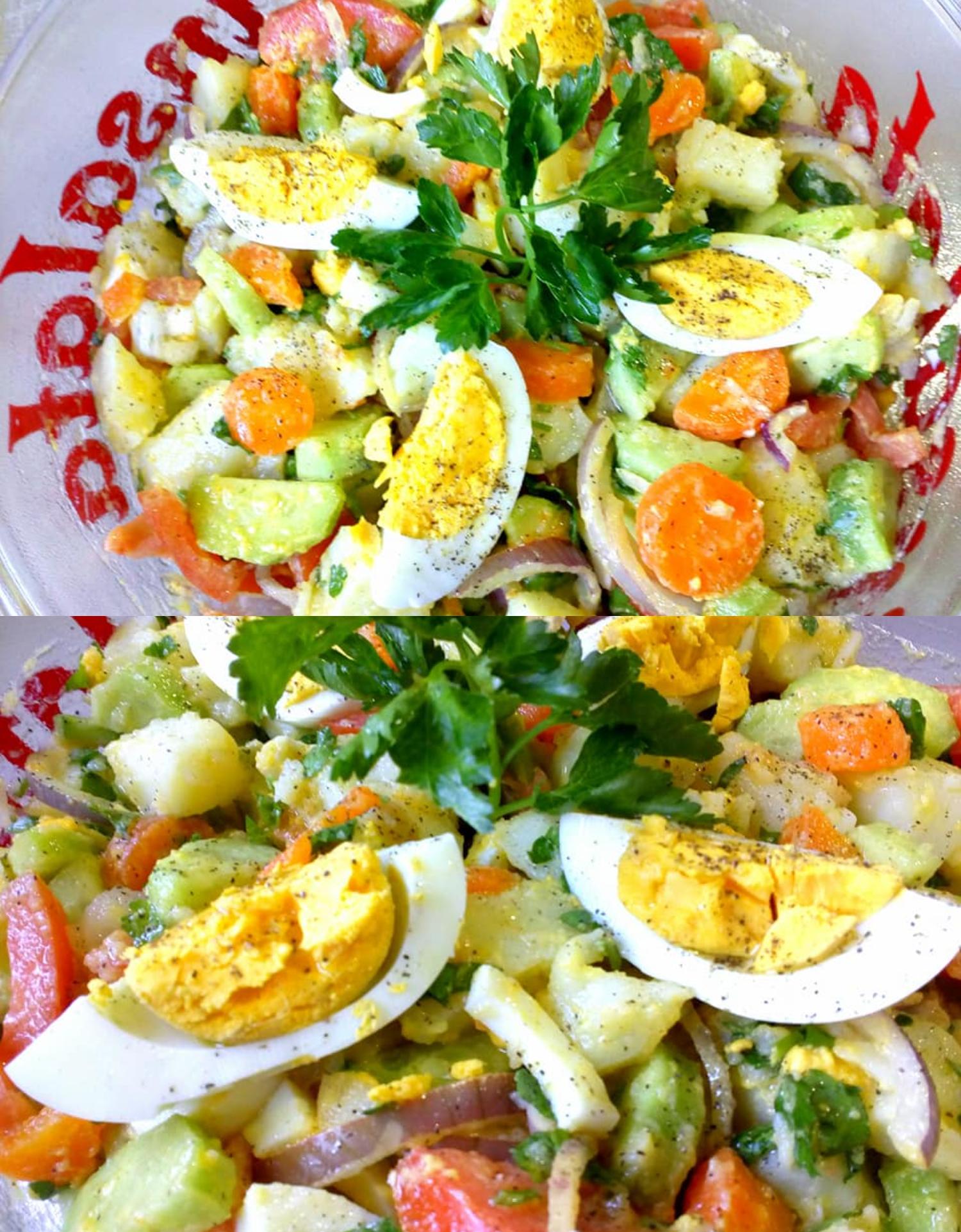 Καλοκαιρινή πατατοσαλάτα με καρότα