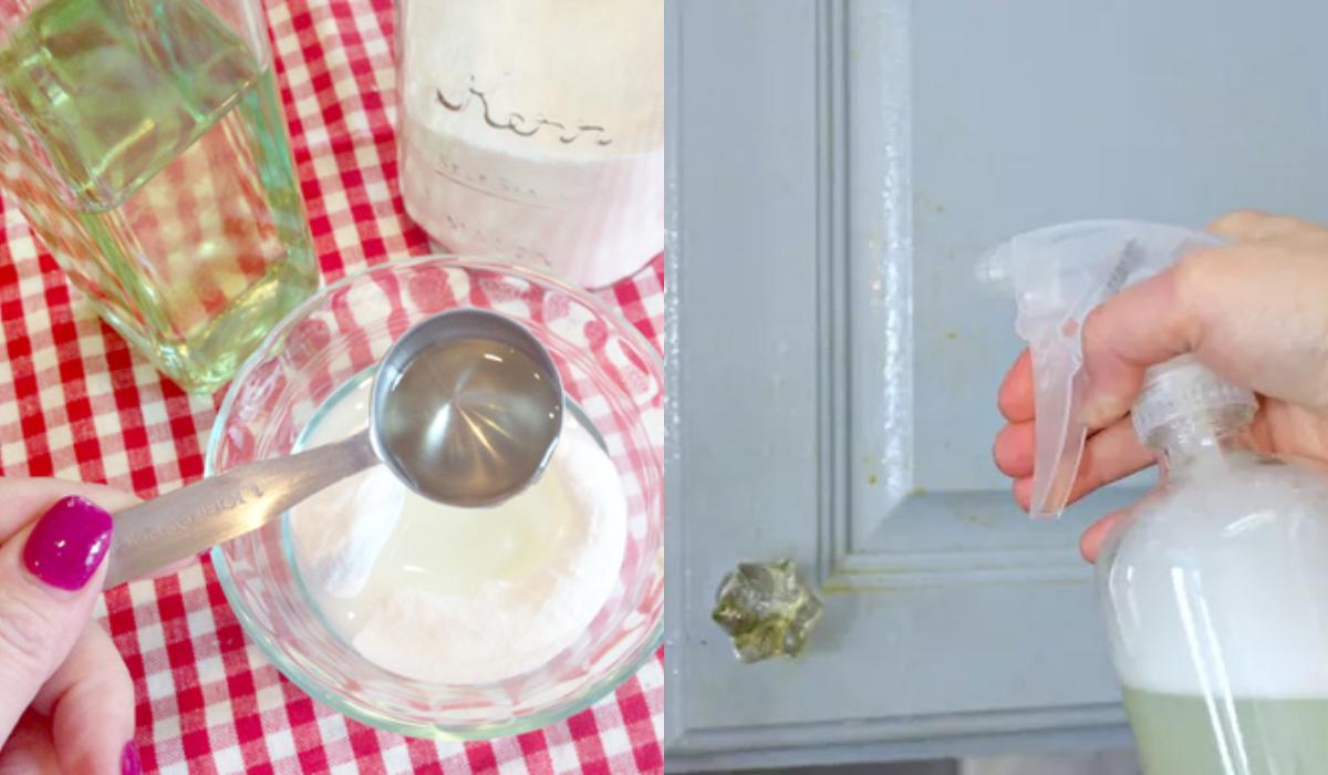 Πώς καθαρίζουμε τα ντουλάπια της κουζίνας όταν κολλανε από λαδίλα χωρίς να τα γδάρουμε με σύρμα