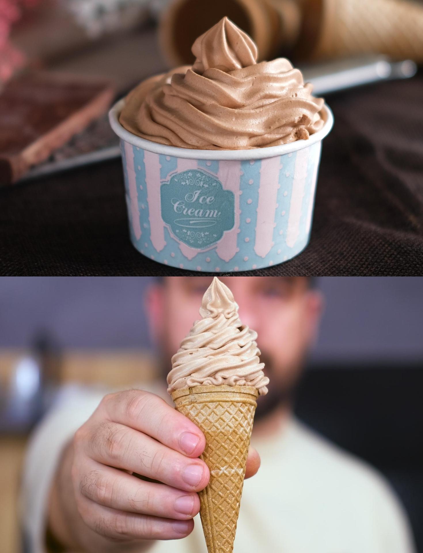 Κρεμώδες παγωτό σοκολάτα με 2 υλικά – Σαν παγωτό μηχανής