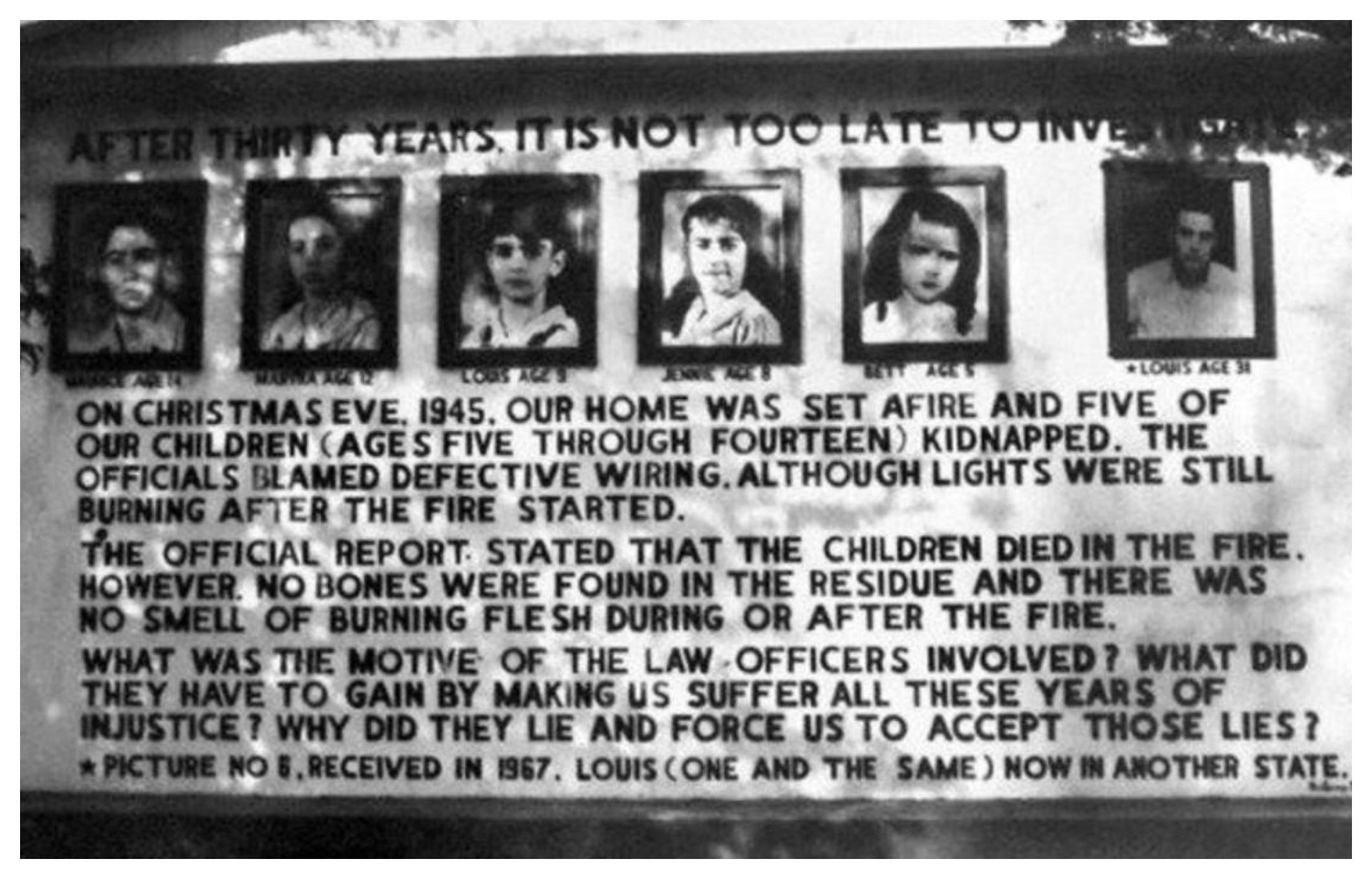 Το μεγαλύτερο άλυτο μυστήριο στην ιστορία της εγκληματολογίας – 5 παιδιά εξαφανισμένα στη φωτιά και οι παράξενες συμπτώσεις πίσω από το άλυτο οικογενειακό μυστήριο