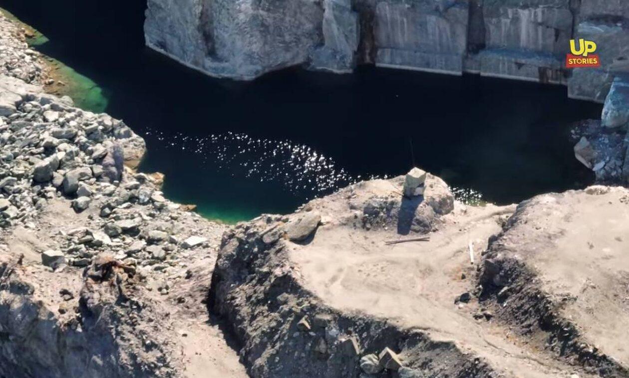 Πράσινο Λατομείο-φυσική-πισίνα-στην-Τήνο-