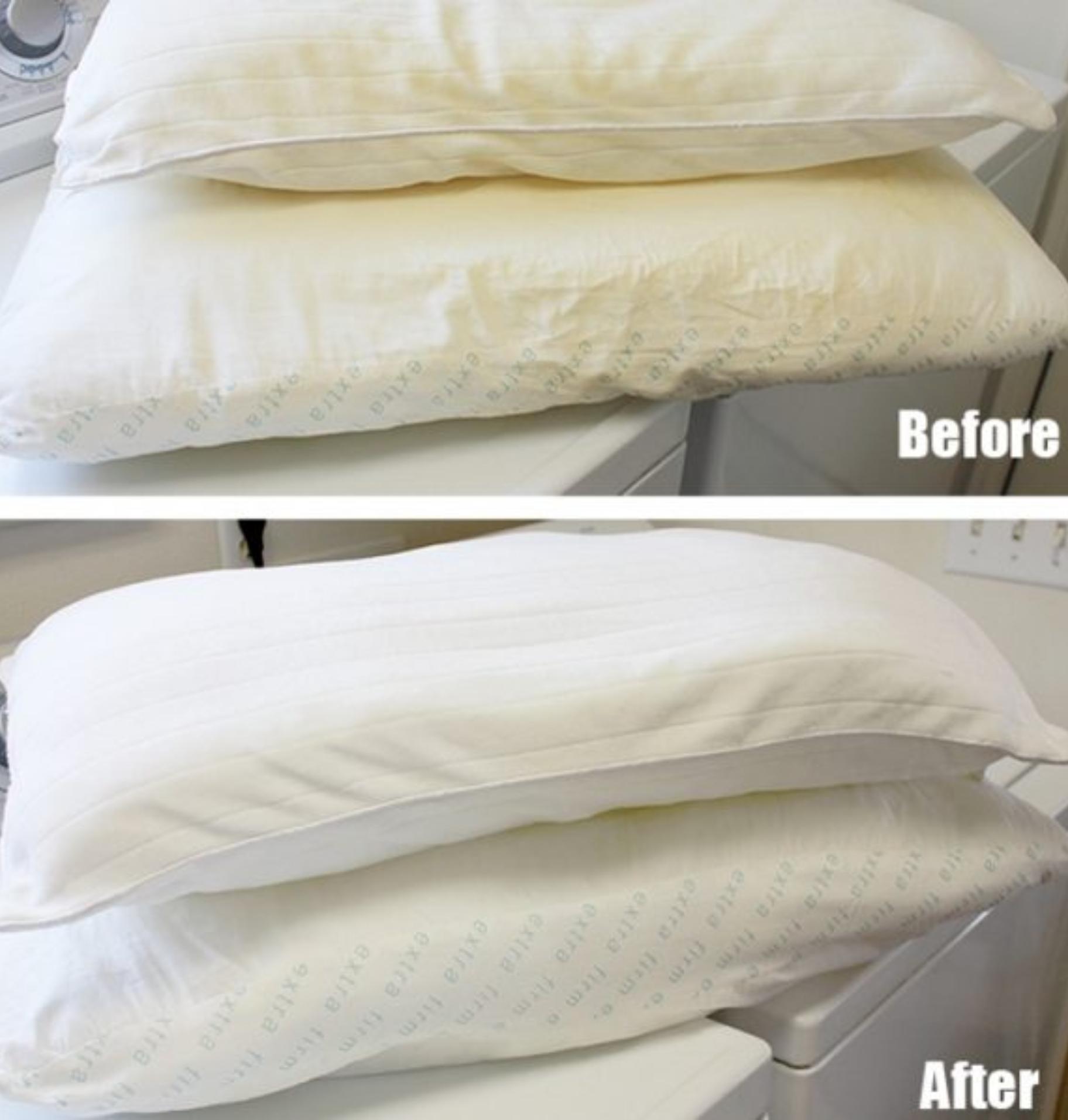 Γαριασμένα και Κιτρινισμένα μαξιλάρια: Πως θα τα κάνετε κάτασπρα ξανά