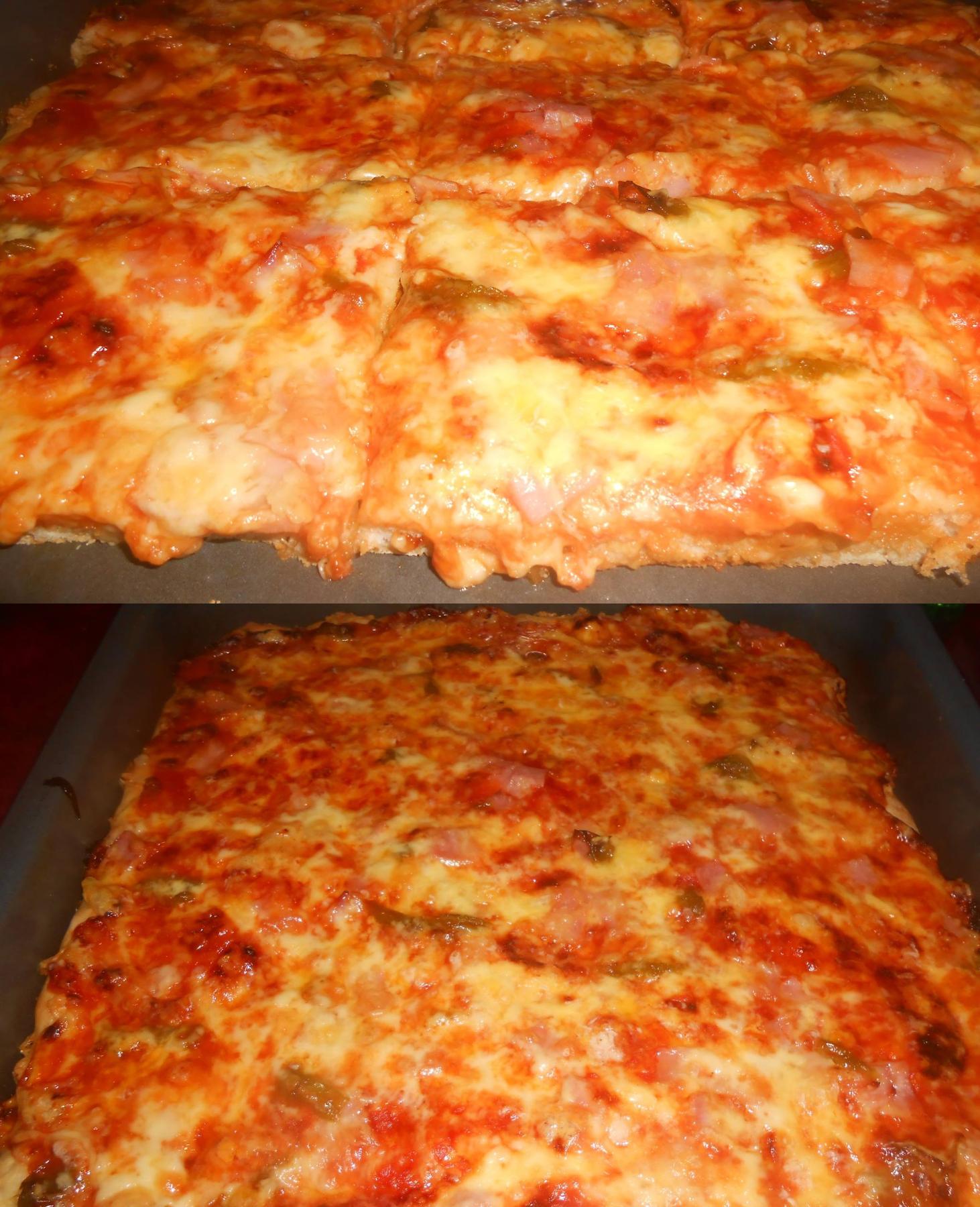 Μεγάλη τετράγωνη πίτσα για party