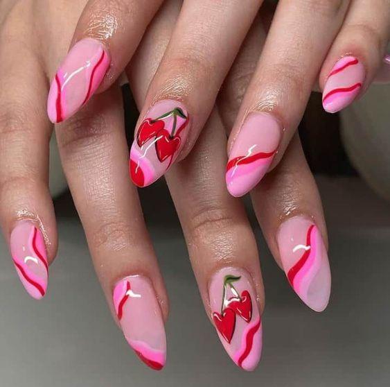 ιδέες-για-cherry nails-Καλοκαίρι 2023- ιδέες-για-cherry nails-Καλοκαίρι 2023-