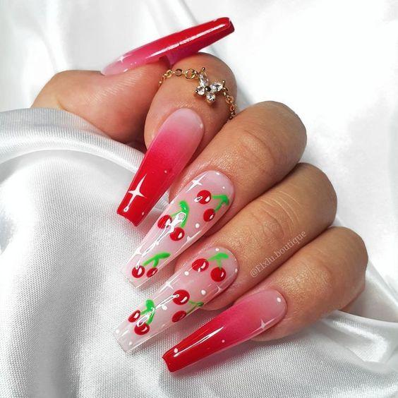 anime-cherry nails-ιδέες-