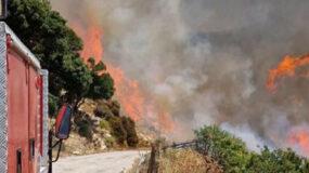 Νάξος: Σε εξέλιξη η φωτιά στην Κεραμωτή – Ενισχυθήκαν οι πυροσβεστικές δυνάμεις από Αθήνα